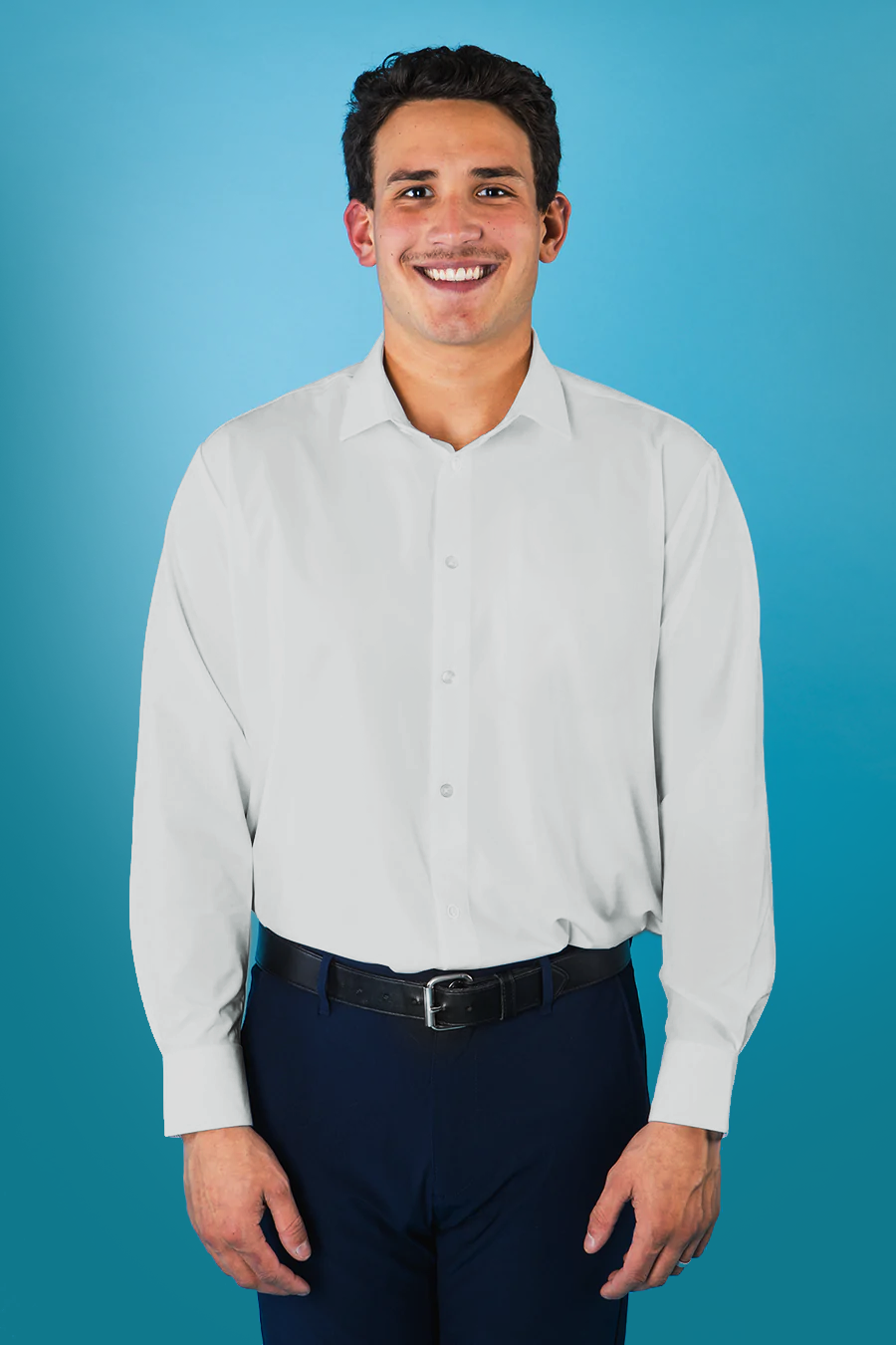 Light Grey Stain Repellent Sustainable Solid Shirts