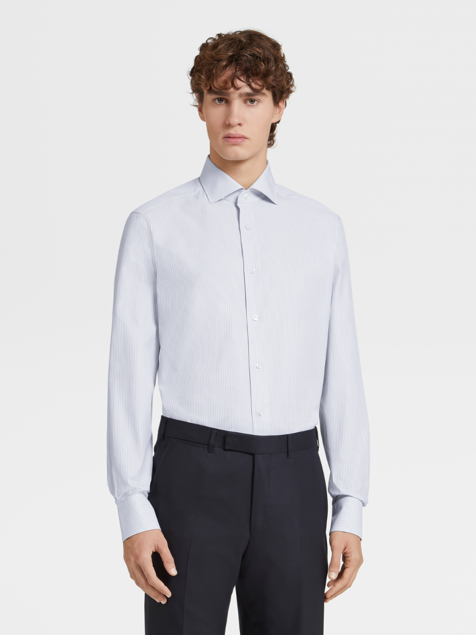 White Cotton Dress Shirt