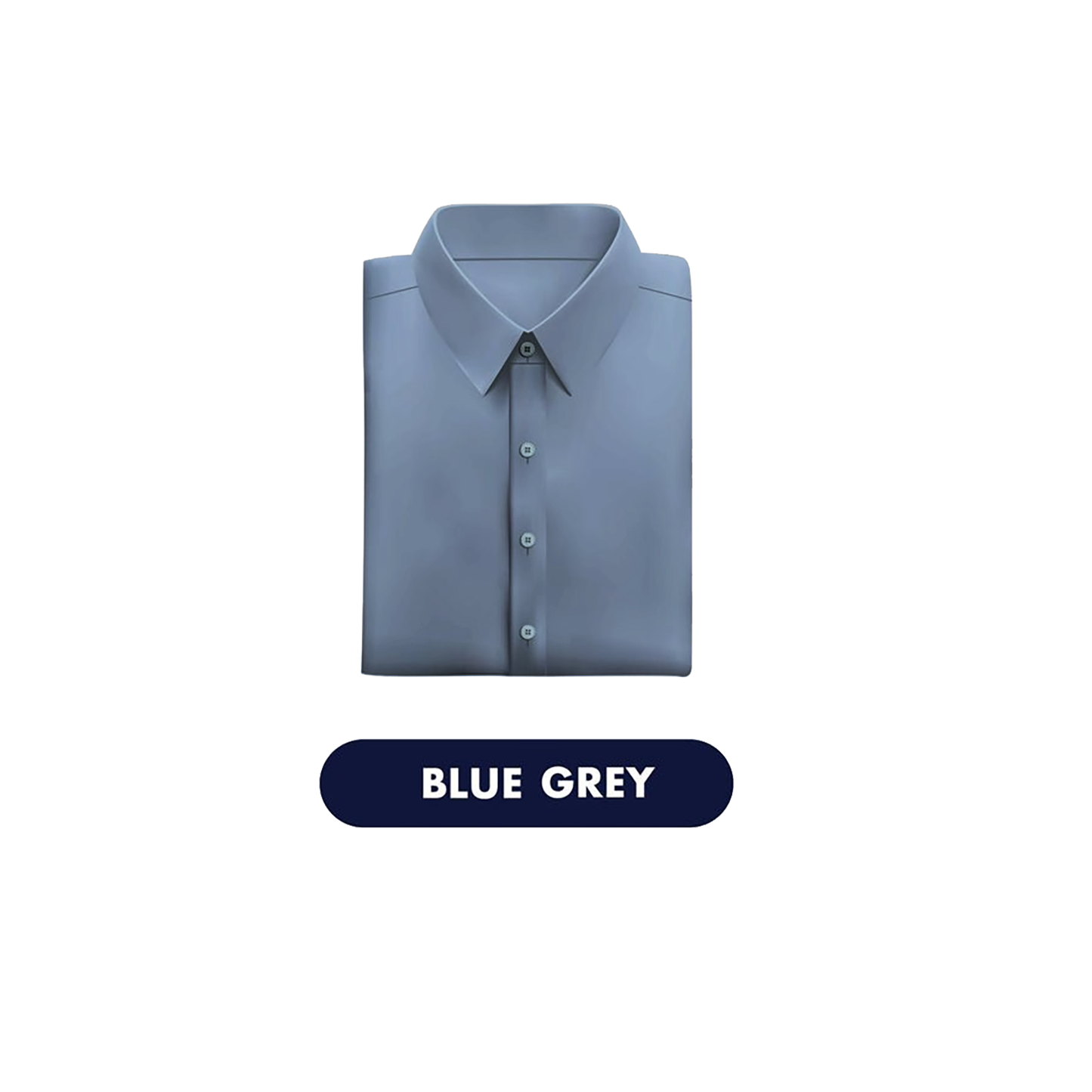 Blue Grey Stain Repellent Sustainable Solid Shirts