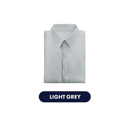 Light Grey Stain Repellent Sustainable Solid Shirts