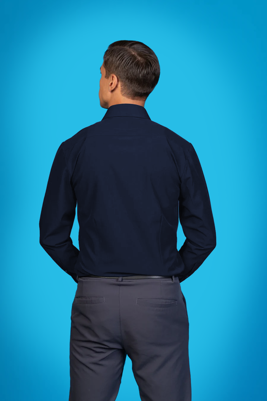 Dark Blue Stain Repellent Sustainable Solid Shirts Dark Blue Stain Repellent Sustainable Solid Shirts