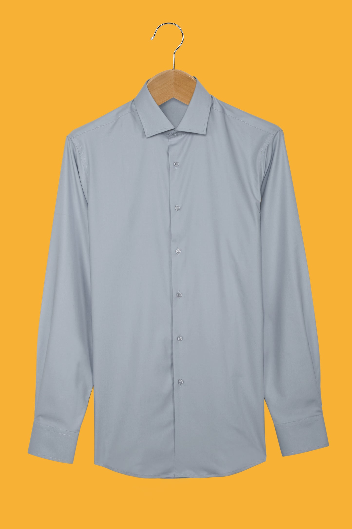 Grey Stain Repellent Sustainable Solid Shirts