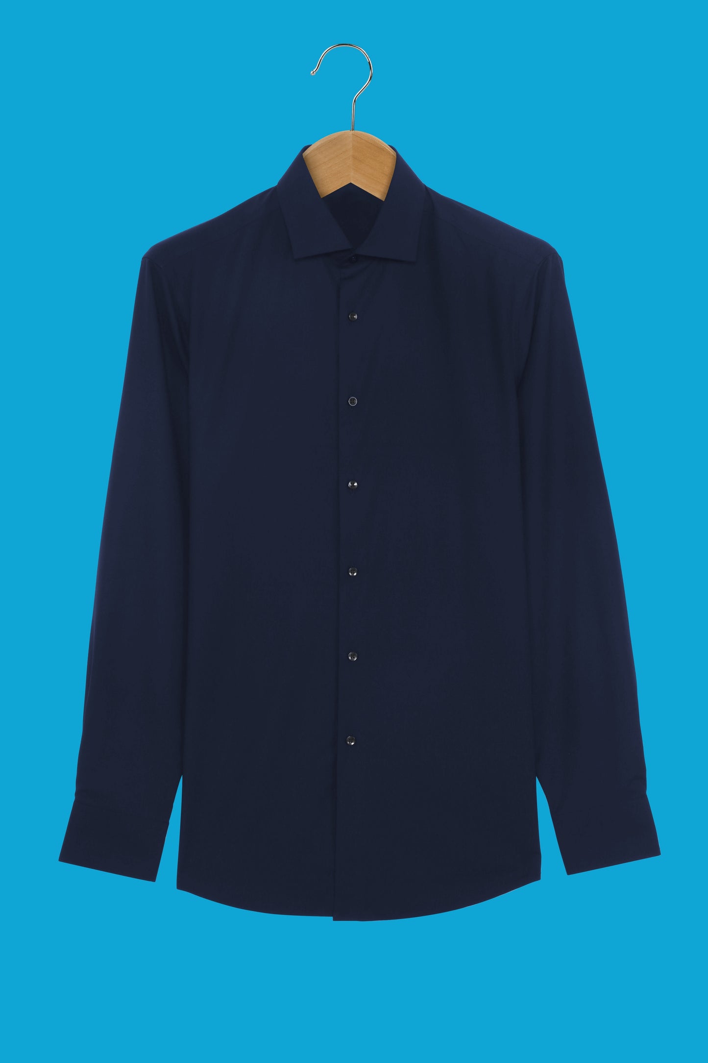 Dark Blue Stain Repellent Sustainable Solid Shirts