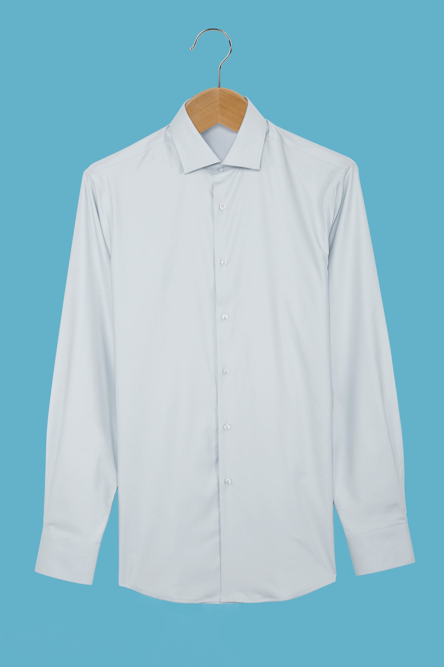 Light Grey Stain Repellent Sustainable Solid Shirts